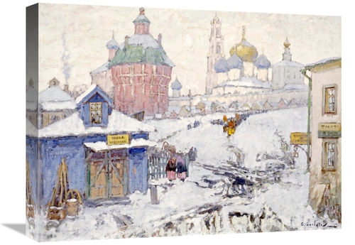 Global Gallery GCS-266407-22-142 22 in. Townscape in Winter Art Print 