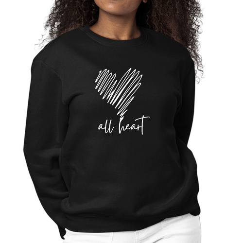 Womens Graphic Sweatshirt Say it Soul - All Heart Line Art Print