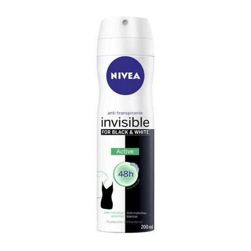 Spray Deodorant Black & White Invisible Active Nivea Black White