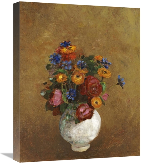 Global Gallery GCS-267078-22-142 22 in. Bouquet of Flowers in a White 