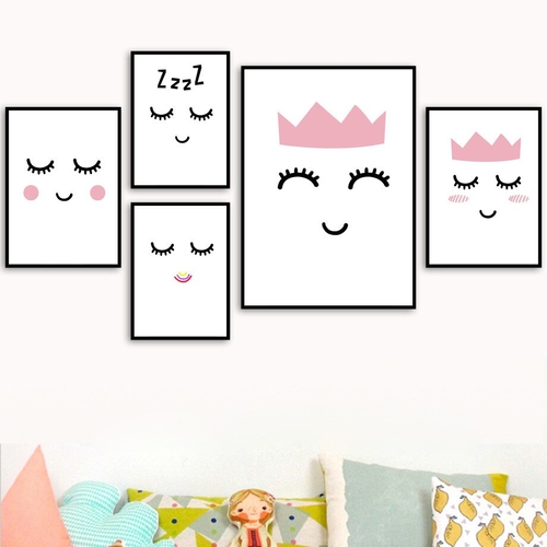 Nordic Minimalism Baby Girl Eyelash Wall