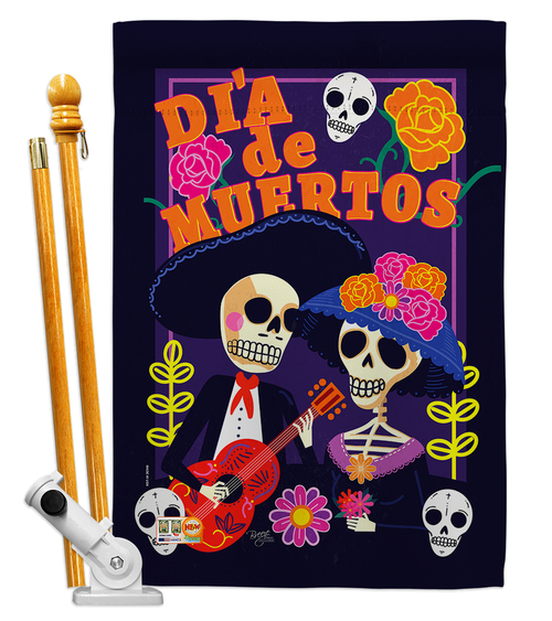 Breeze Decor BD-HO-HS-112077-IP-BO-D-US18-BD 28 x 40 in. Dia de Muerto