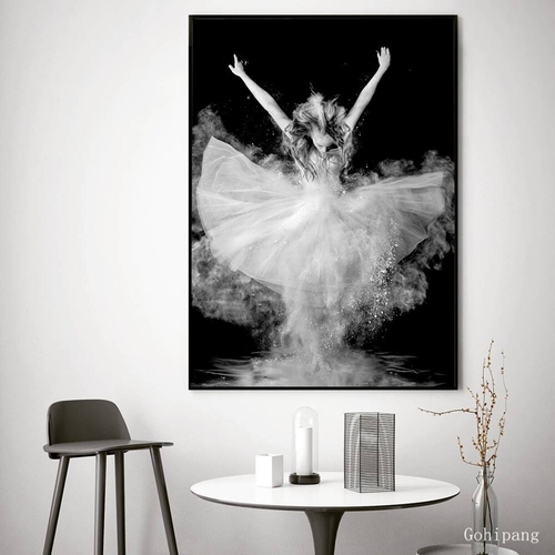 Black and White Elegant Ballet Dance Poster Prints