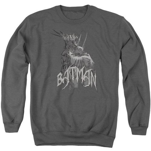 Trevco BM1895-AS-6 Batman & Scary Right Hand Long Sleeve Adult Crewnec