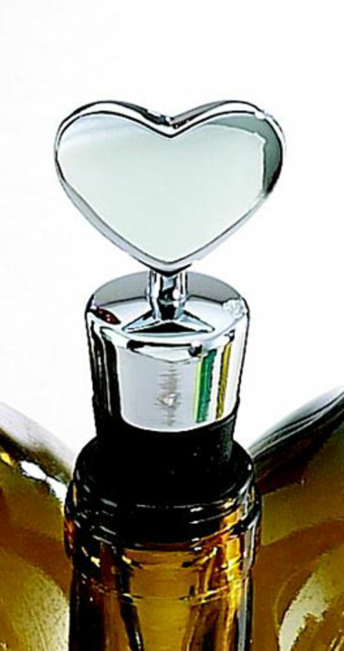 Creative Gifts International 002935 Heart Bottle Stopper with Flat Bot