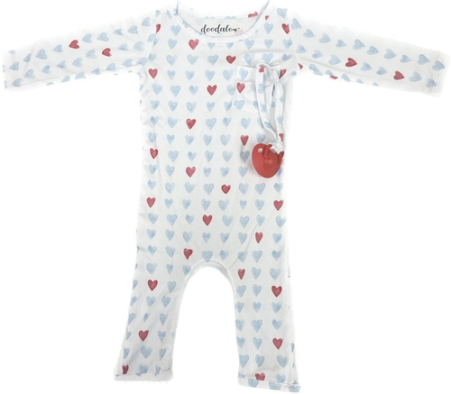 Follow Your Heart - Doodalou Bamboo Baby Romper - 3 - 6 Months