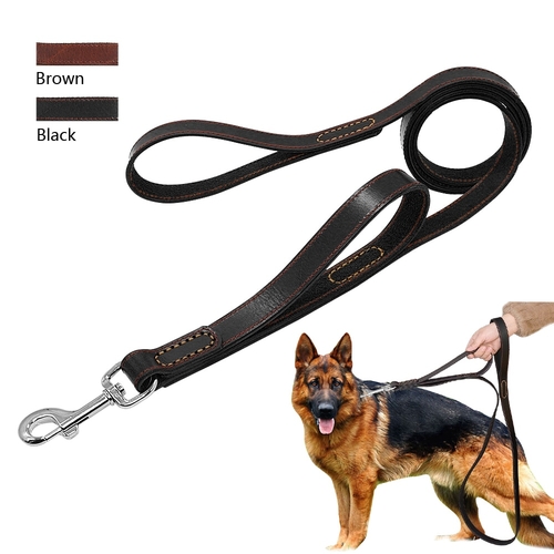 Geniune Leather Pet Dog Leash Rope Pet K9 Training