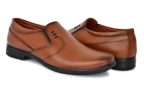 Mans synthetic leather Tan formal shoes