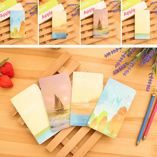 2 Pcs Ocean style Students Notebook Diary Book