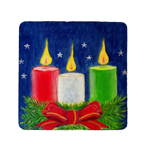 Betsy Drake CT255 Christmas Candles Coaster - Set of 4