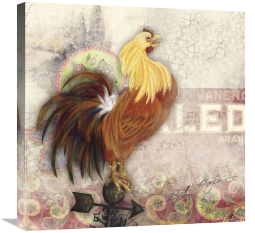 Global Gallery GCS-129886-2424-142 24 x 24 in. Morning Rooster Art Pri
