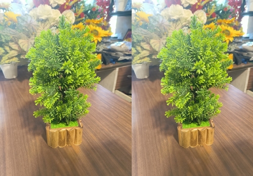 Artificial plant with Wooden Pot for Gift and home décor Pack of 2