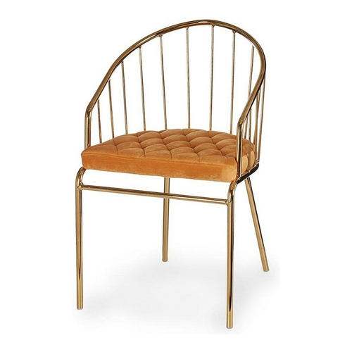 Chair Golden Bars Mustard Polyester Iron (51 x 81 x 52 cm)