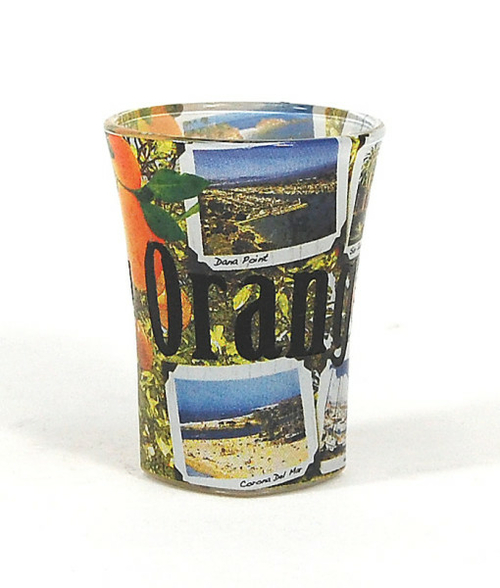 Americaware SGOCC01 Orange County Full Color  Etched  Shot Glass