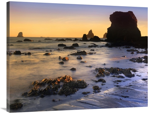 Global Gallery GCS-395976-3040-142 30 x 40 in. Lone Beach at Sunset&#4