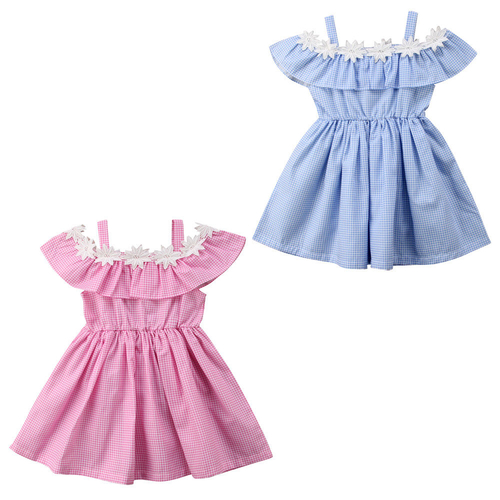 1 6T Kids Baby Girl Off shoulder Floral Princess