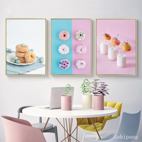 Nordic Food Poster Sweet Dessert Canvas Painting