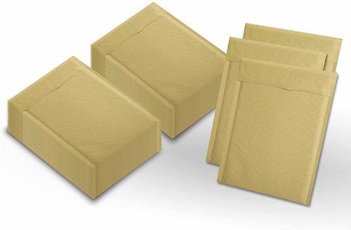 Amiff Natural Brown Kraft Bubble Mailers 7.25 x 11 Padded Envelopes 7