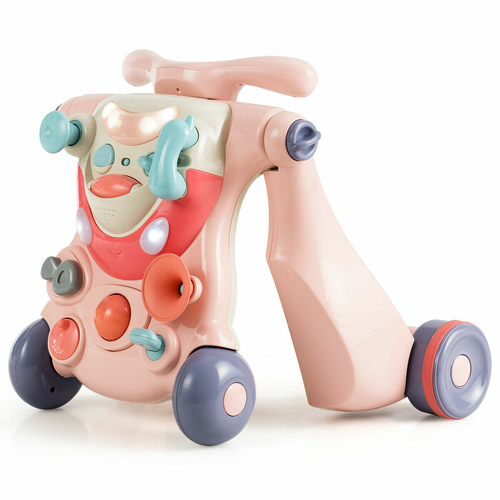 2-in-1 Baby Sit-to-Stand Walker with Toys