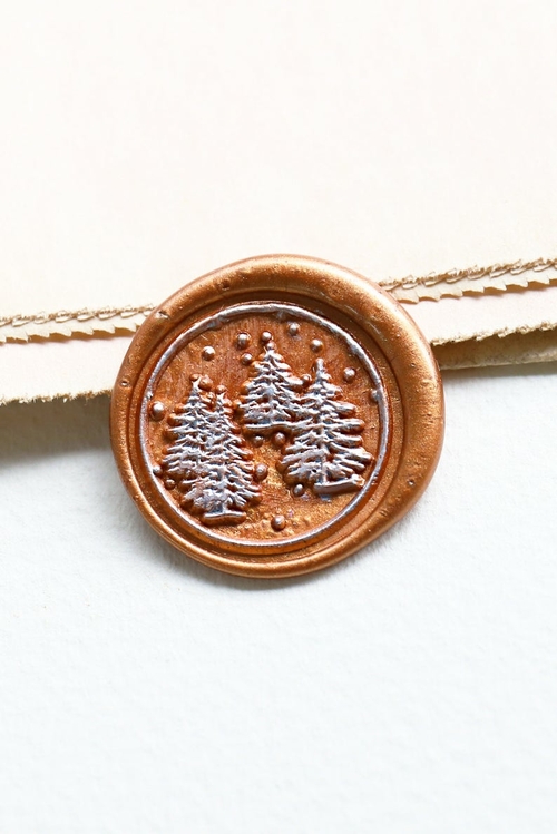 Pine trees Wax Seal Stamp kit forest sealing wax /Custom Sealing