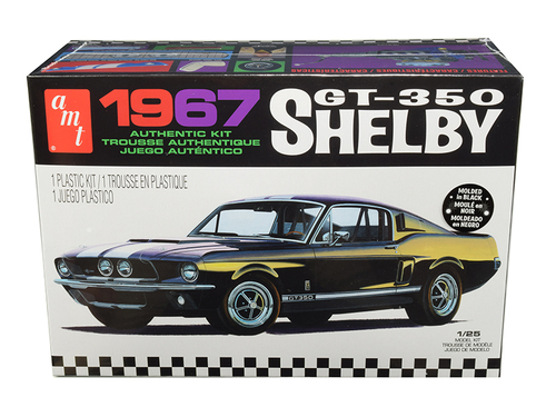 Skill 2 Model Kit 1967 Ford Mustang Shelby GT350 Black 1/25 Scale