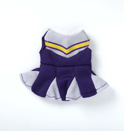 Main Doodalou Cheerleader - Purple White Yellow Stripe image