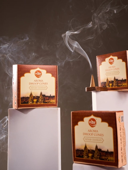 Main Kesar Chandanl  Dhoop Cones- Kesar Chandan image
