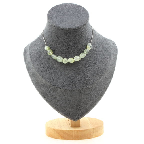 Prehnite from Canada 10 beads necklace