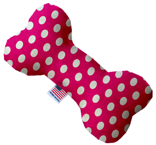 Mirage Pet 1248-TYBN8 Hot Pink Swiss Dots 8 in. Bone Dog Toy, Hot 