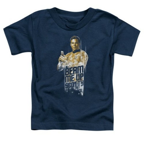 Trevco Star Trek-Beam Me Up - Short Sleeve Toddler Tee - Navy- Large 4