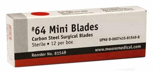 Pack of 12 Disposable Carbon Steel Blade Size 62 Sterile Individually