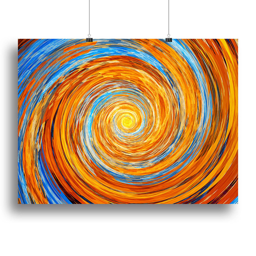 Colorful spiral fractal Canvas Print or Poster
