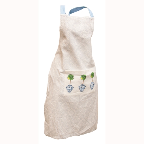 Boston International URB19245 24 x 34 in. Blue Topiary Apron