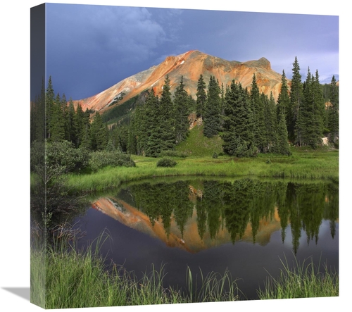 Global Gallery GCS-396548-1818-142 18 x 18 in. Red Mountain Reflected 