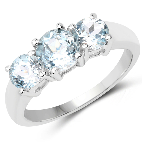 2.15 Carat Genuine Blue Topaz .925 Sterling Silver Ring