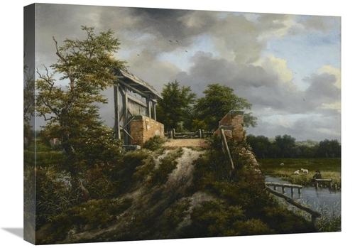 Global Gallery GCS-459974-1824-142 18 x 24 in. Bridge with A Sluice Ar