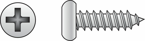 ACEDS 56243 10 x 1.25 in. Phillips Pan Head Steel Sheet Metal Screw  Z