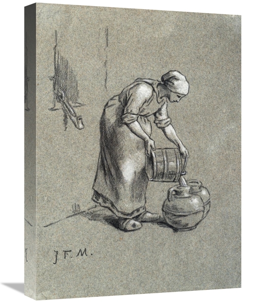 Global Gallery GCS-268308-22-142 22 in. Woman at a Well Art Print - Je