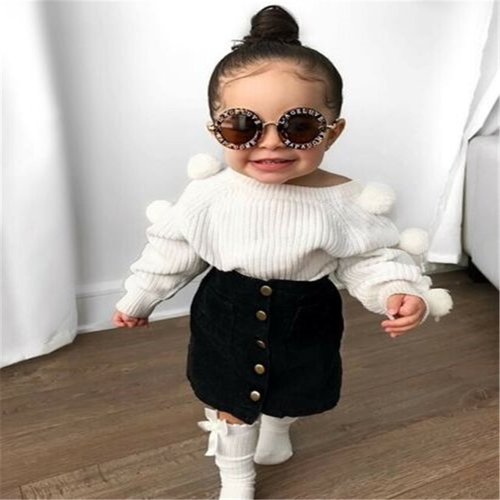 US Autumn Newborn Baby Kid Girl Warm Long Sleeve