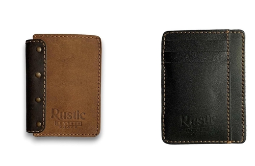 Leather Wallet for Men's Bifold Stylish Compact Brown Wallet Card