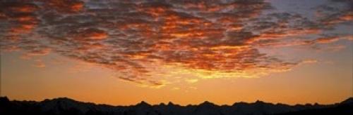 Ben Ohau Mtn Range S Canterbury New Zealand Poster Print by  - 36 x 12