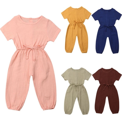 Solid Baby Girl Boy Cotton Romper Newborn