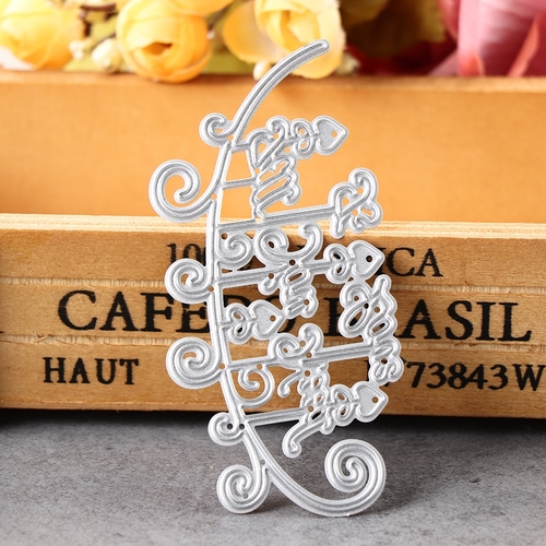 DIY Silver All You Need Is Love Metal Cutting Dies