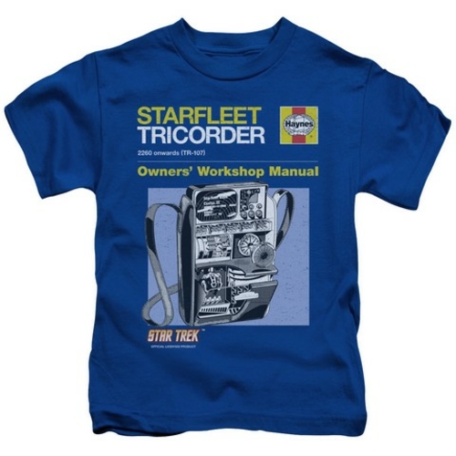 Trevco Star Trek-Tricorder Manual - Short Sleeve Juvenile 18-1 Tee - R
