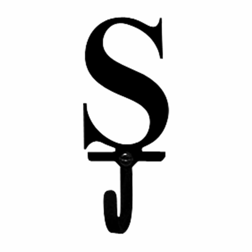 Wrought Iron Letter S Wall Hook Small