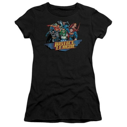 Trevco Jla-Ready To Fight Short Sleeve Junior Sheer Tee- Black - 2X