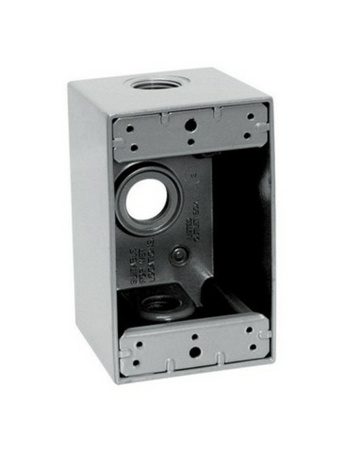 Sigma 14255 1 Gang Gray Deep Outlet Box