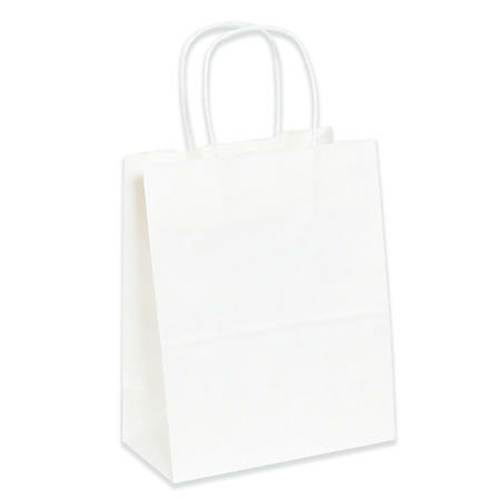 Flexo WT10712PLAIN CPC 10 x 7 x 12 Bistro Twist Handle Paper Shopper&#