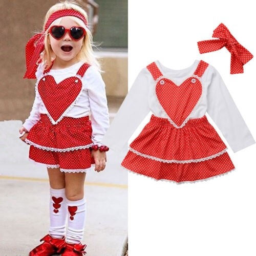 New Cute Newborn Kids Baby Girls Heart-Shaped