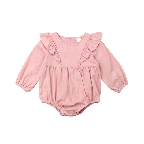 2019 Newborn Infant Kids Baby Girl Ruffle Long